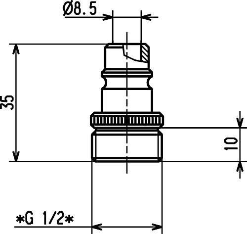Hansa 04050200 Brauseschlauch-Steckkupplung 0405 verchromt