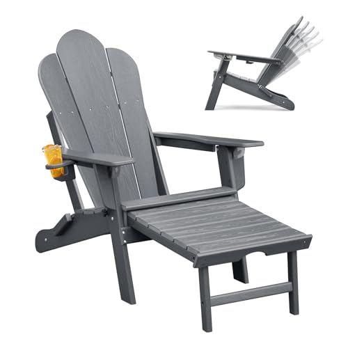 Chaise pliante réglable avec méridienne en PEHD pour jardin - 2