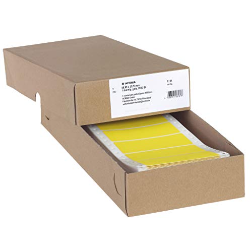 Étiquettes d'ordinateur jaunes Herma 88,9 x 35,7 mm pour codification de dossiers