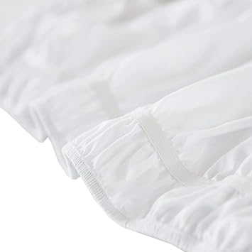 Hotel Bed Skirt Wrap Around Elastic Bed Shirts Without Bed Surface Twin/Full/Queen/King Size 38cm Height For Home Decor White Suitable For Home Bedrooms, Mattresses(White,150 x 200 x 38cm)
