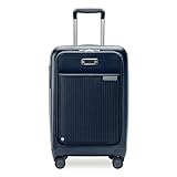Briggs & Riley Essential 22' Carry-On Expandable Spinner - Carry On Luggage for Travel, Suitcases with Wheels, Hardside Rolling Bag for Men & Women, Front Pocket - Sympatico Collection, Navy