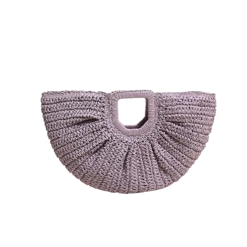 Sac de plage de style vacances en paille tissée pour femme adepte du look bohème chic