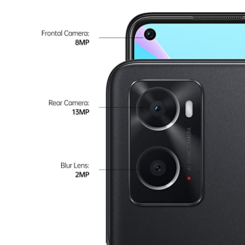 OPPO A76 Black Smartphone, Qualcomm Snapdragon 680 4GB RAM 128GB Storage 6.56" ColorOs 11.1 based on Android 11 - CPH2375 Black