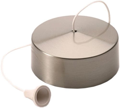 White Brushed Steel Covered Bathroom Ceiling Light Pull Switch With Cord