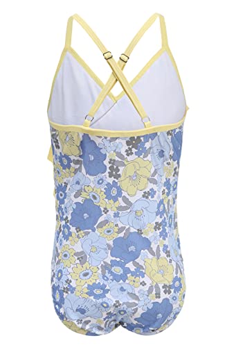 Image of Girls One Piece Swimsuits Hawaiian Ruffle Swimwear Beach Bathing Suit