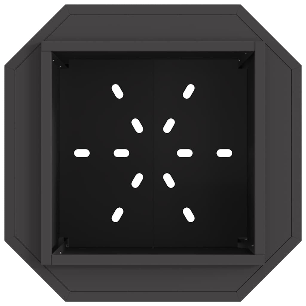 Brasero sans fumée - 48 x 48 x 51 cm - En acier - Cheminée de terrasse pour le jardin - Moderne - Noir