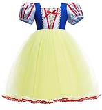 Le SSara Ragazze Principessa Neve Bianco Costume Fantasia Fata vestirsi Abito...
