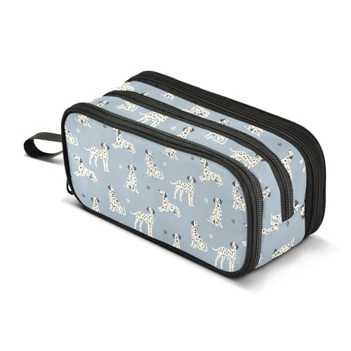 Image of Pencil Case Dalmatian Dogs 3 Compartments Pencil Pouch | Big Capacity,Aesthetic,Organizer Markers,Pencil Box,,Boys,Girls,Adults,Students,Back to School Season,Gift
