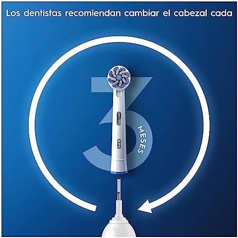 Oral-B Sensitive Clean Recambios Cepillo de Dientes Eléctrico, Pack de 8 Cabezales, Protección Encías – Originales