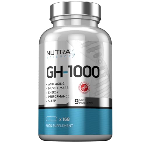 GH-1000 for Men Hormone Suport | Anti-Aging Muscle Growth Energy Sleep | 168 Vegan Capsules Muscle Growth Supplements
