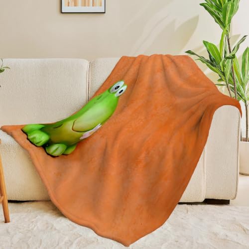 Plaid polaire microfibre 220x240 couverture grenouille - 3