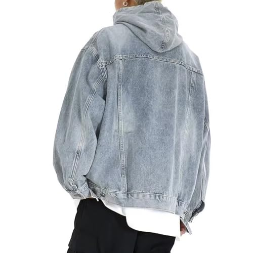 Oversized Hoodies for Men Denim Hooded Sweatshirts Acid Wash Hoodie Boyfriend Jackets Vintage Casual Streetwear4