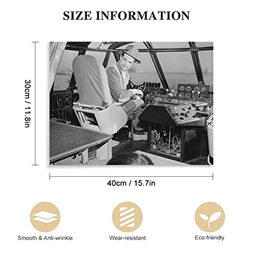 Howard Hughes In Cockpit Of The Spruce Goose Photo Poster Wall Posters Wall Art Paintings Canvas Wall Decor Home Decor Living Room Decor Aesthetic 12X16Inch(30X40Cm) Frame-Style #TOP1