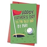 hvdler Funny Father's Day Card for Golfer Dad, Golf Fathers Day Card, Gift Idea for Golf Lover, The Best Dad by Par