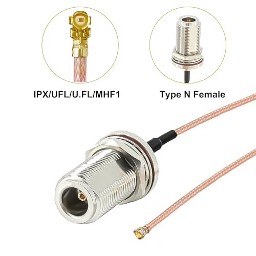 Cable coaxial U.FL a N hembra 6 pulgadas x5 miniatura 2