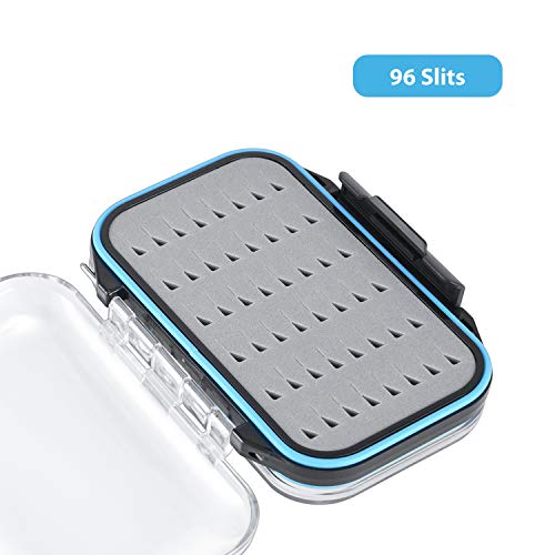 Image of Magreel Fly Fishing Box Two-Sided Waterproof Lightweight Fly Box Easy Grip Transparent Lid Fly Fishing Lures Box Multiple Sizes