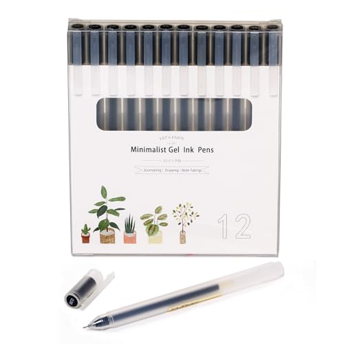 Stylos encre gel noire pointe fine 0,38 mm style japonais bureau