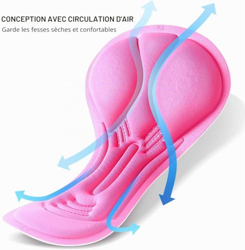 Sportneer Cuissard de Cyclisme pour Femmes rembourrés avec Gel 3D pour Femmes, sous-vêtements de vélo pour vélo, S - XXL (L) – vue 5