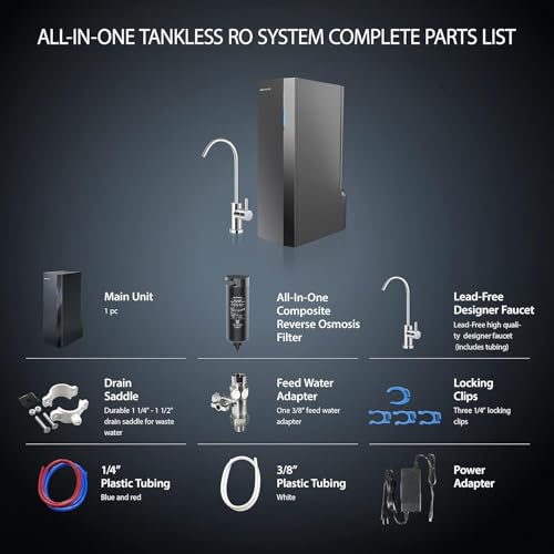 Image of APEC Tankless RO Water Filter System ROTL-AIO-A - Four-in-One Premium Reverse Osmosis Water Filtration, 2:1 Pure to Drain, Filters Fluoride, Heavy Metals, 1K+ Impurities, Easy DIY Install & Care