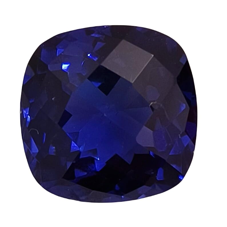 Saphir bleu naturel en coussin 14mm pour création de bague et pendentif unique DIY