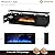 oneinmil 70" Modern Electric Fireplace TV Stand for TVs Up to 80 inch, with Electronic Flame and LED Lights, Luxury High Gloss Finish Entertainment Center, TV Console Cabinet for Living Room, Black