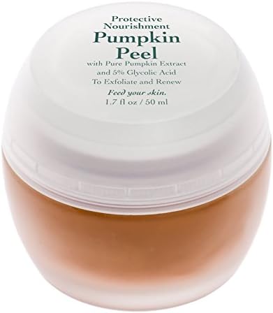 Exfoliating Acne Treatment Glycolic Acid Blackhead Removing Pumpkin Facial Peel Concentrate with Vitamin A, Vitamin C - Paraben Free, Made in USA