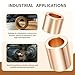 Sintered Bronze Bushing (10-Pack) - Self-Lubricating Brass Sleeve Bearings for Automotive, HVAC and Power Tool Applications，4mm Bore 8mm OD 6mm Length (6 * 10 * 10mm)