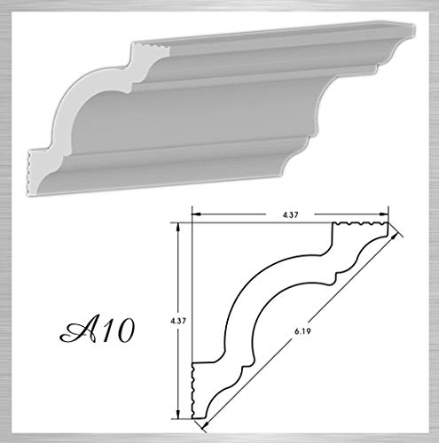 56 Ft Of 4.5" Hanna Foam Crown Molding Room Kit W/Precut Corners On End Of Lengths 4 Inside & 1 Out By Austin Crown Molding #TOP2