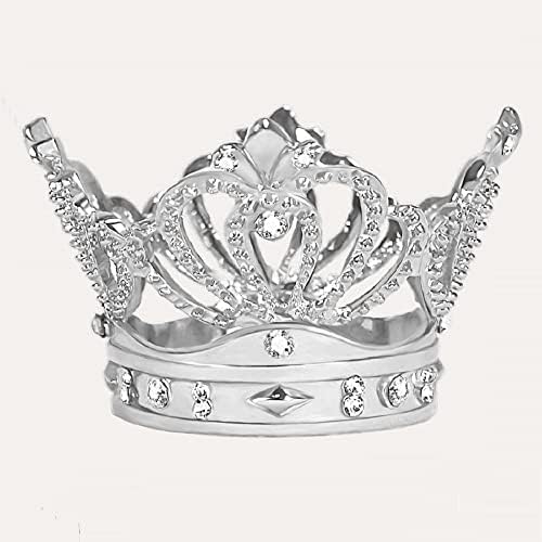 Silver Crown Napkin Rings Set of 12 Rhinestone Crown Napkin Rings for Fall Wedding Thanksgiving Birthday Bridal Shower Holiday Home Table Dercoration (12, Silver)
