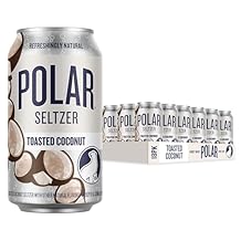 Polar Seltzer Water Toasted Coconut, 12 fl oz Cans, 18 Pack