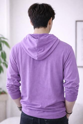 Image of Men's Cotton Blend Regular Fit Hooded Neck T-Shirt