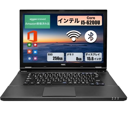 �y�����ςݕi�z�y�ʃm�[�g�p�\�R�� NEC vk23 ��6���� �C���e�� i5-6200u /������8GB/SS256GB/15.6�C���`HD/Windows 11��office 2019����/DVD�h���C�u/HDMI/WIFI/Bluetooth/���{��L