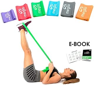 Meglio Resistance Bands 7ft Long Latex Free Skin Friendly – Exercise Workout Bands