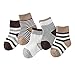 Produktbild DEBAIJIA Baby Kinder Socken 5 in 1 Set Jugendliche Stricksocke Jungen Mädchen Baumwolle Bunt Elastisch Weich Khaki - L