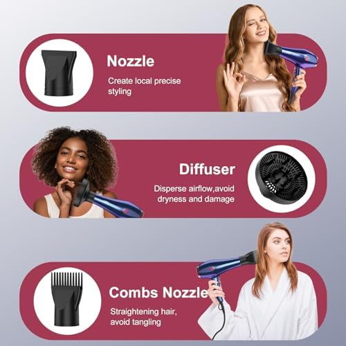 CONFU Hair Dryer Pro — side view showing full product dimensions