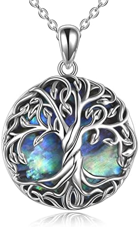 TOUPOP S925 Sterling SIlver Tree of Life Pendant Necklace with Crystal Tree of Life Family Jewellery for Women Birthday Gifts for Mum Christmas Gifts