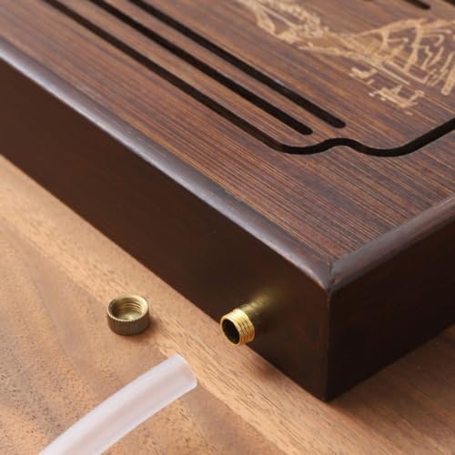Plateau à thé ménage en bois pour moments zen sur votre table basse