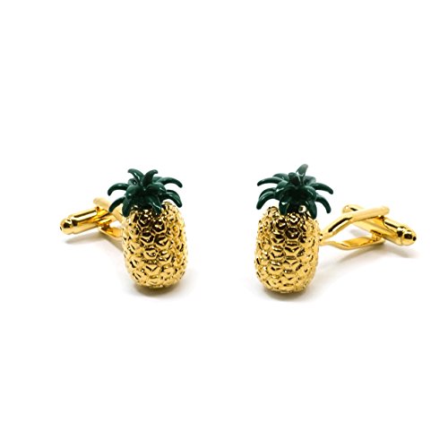 Teri's Boutique Pineapple Mens Trend Jewelry Shirts Cufflinks w/Gift Box
