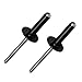 Produktbild 50 x Schwarz Große Flansch Standard Aluminium Pop Nieten, 3.2 x 10mm Dome Kopf