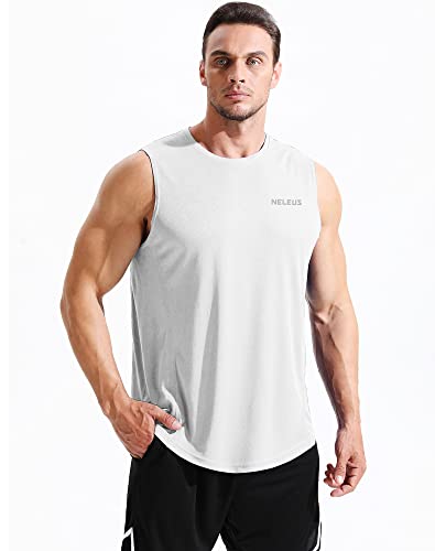 Neleus Men's 3 Pack Muscle Workout Tank Top For Gym Running,5042,Black,Grey,White,L,Eu Xl #TOP4