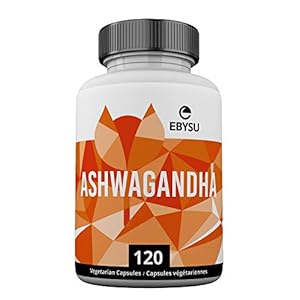 EBYSU Ashwagandha Supplement (Made in Canada) – 120 Capsules – Ashwagandha with Black Pepper Extract – Traditionally Used in Ayurveda – Ashwagandha Capsule for Nervine Tonic, Sleep Aid & Memory