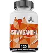 EBYSU Ashwagandha Supplement (Made in Canada) – 120 Capsules – Ashwagandha with Black Pepper Extr...
