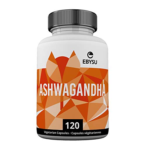 EBYSU Ashwagandha Supplement (Made in Canada) – 120 Capsules – Ashwagandha with Black Pepper Extract – Traditionally Used in Ayurveda – Ashwagandha Capsule for Nervine Tonic, Sleep Aid & Memory
