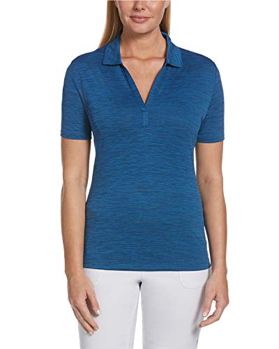 Callaway レディース ブロークンストライプ レディース ゴルフポロシャツ 吸湿発散性生地, ブルーベリーパンケーキ, X-Large