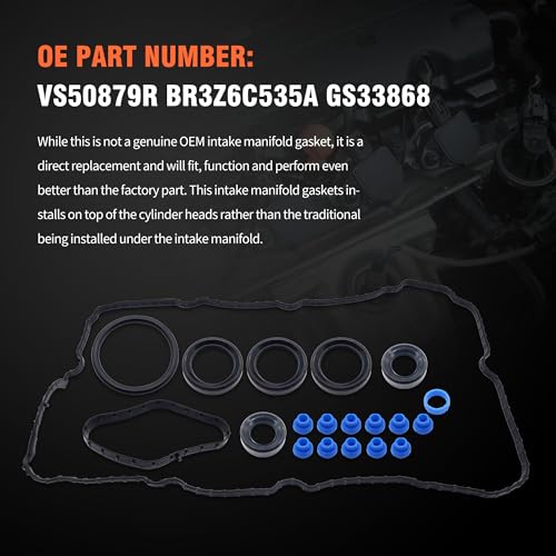 Image of HiSport Valve Cover Gasket - Replace VS50879R | Compatible with Ford Expedition F-150 Transit-150 Transit-250 Transit-350 Compatible with Lincoln Navigator 3.5L 2012-2020