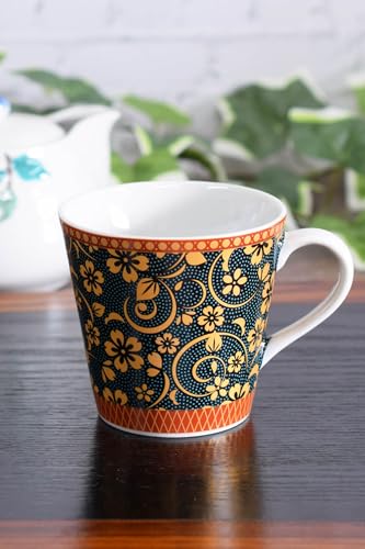 和座の蔵 おしゃれ コーヒーマグ 九谷焼 マグカップ 青粒桜 陶器 高級 ブランド 食器 日本製 誕生日プレゼント 還暦祝い 古希祝い 喜寿祝い 米寿祝い ギフト