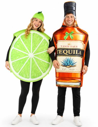 Tequila and Lime Couples Halloween Costumes 3PCS Funny Adult Set