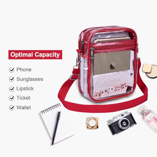 USPECLARE Clear Purse Stadium Transparent Messenger Bag Stadium Approved for Men and Women Clear CrossBody Bag by USPECLARE - Image 5