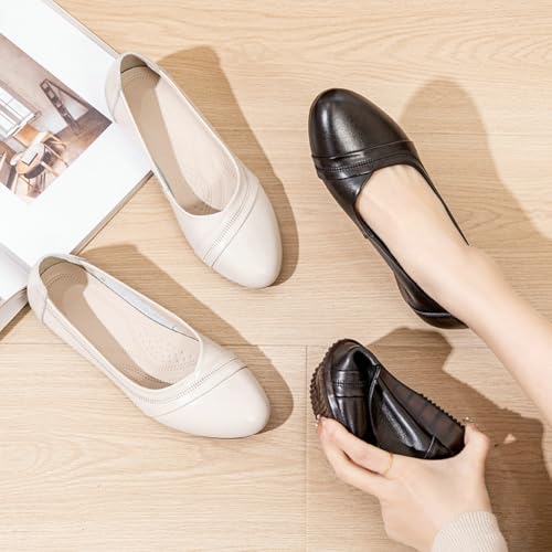 Flats for Women Casual Round Toe Flat Shoes Black Ballet Flats Mary Jane Shoe Comfortable Dressy Flats Shoes for Work 20253