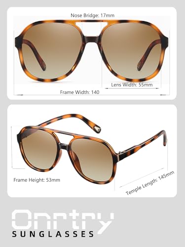 Image of Onrtry Retro Polarized Aviator Sunglasses for Women Men Classic 70s Vintage Trendy Square Sun Glasses Shades